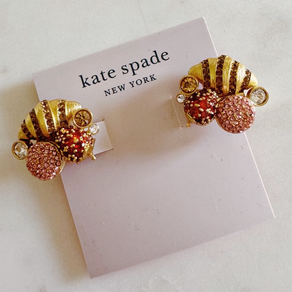 Kate Spade Gold and Pink Earrings